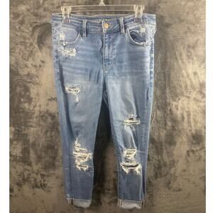 American Eagle Next Level Stretch Women's Distressed Ripped Jeans Size 10